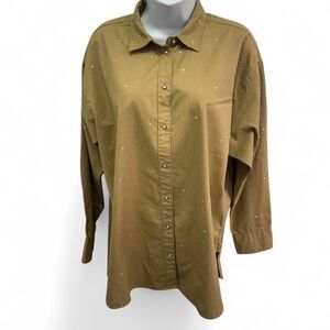 J.Crew Relaxed Button-Up Shirt in Khaki